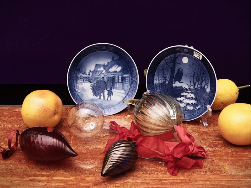 Quattro Palline di Natale in Vetro Soffiato, Archimede Seguso
