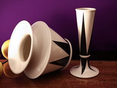 Due Vasi in Ceramica Smaltata, Claudio Bartolucci e Viviana Bucci per Bucci
