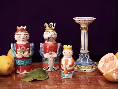 Serie di Vasi Antropomorfi in Maiolica, Manifattura De Simone
