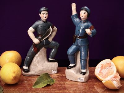 Coppia di Personaggi della Rivoluzione Culturale Cinese