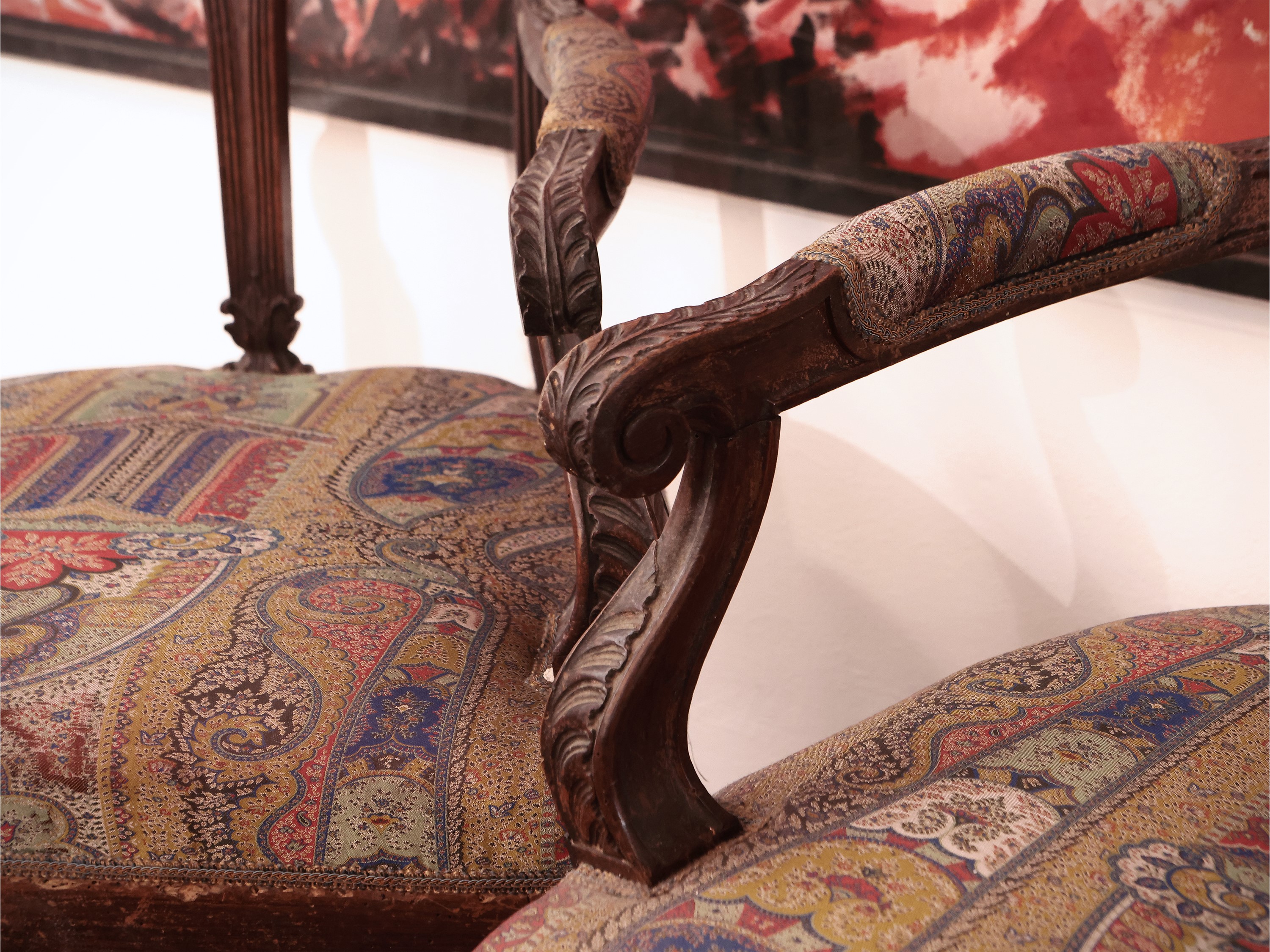 Coppia di poltrone di gusto Art Nouveau