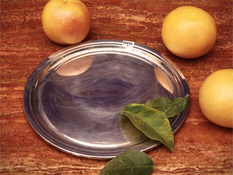 Vassoio circolare in argento