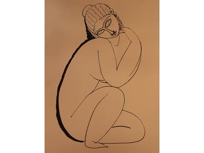 Nudo Accosciato 1910 di Amedeo Modigliani