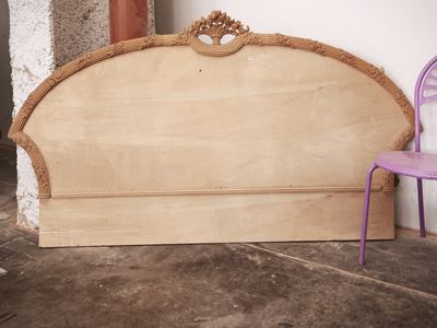 Testiera per Letto in Legno Grezzo