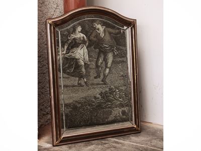 Spechiera con Cornice in Legno Dorato e Argentato