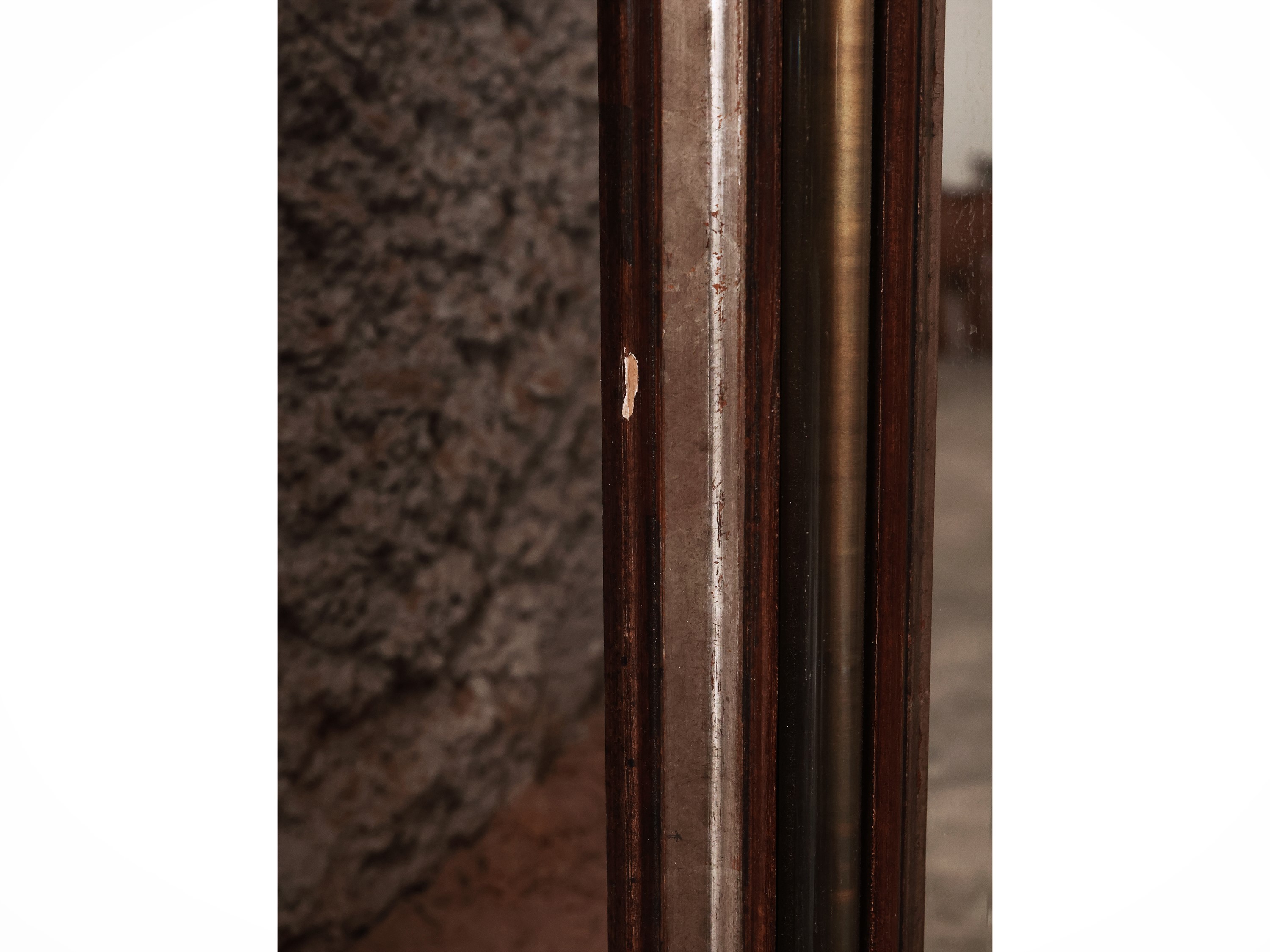 Spechiera con Cornice in Legno Dorato e Argentato