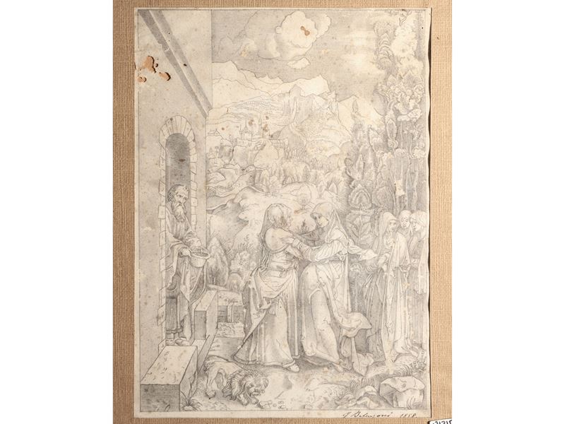 Lotto: un Disegno del XIX Secolo e un'incisione del XVII Secolo