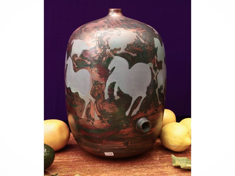 Grande vaso in ceramica a lustro 1995