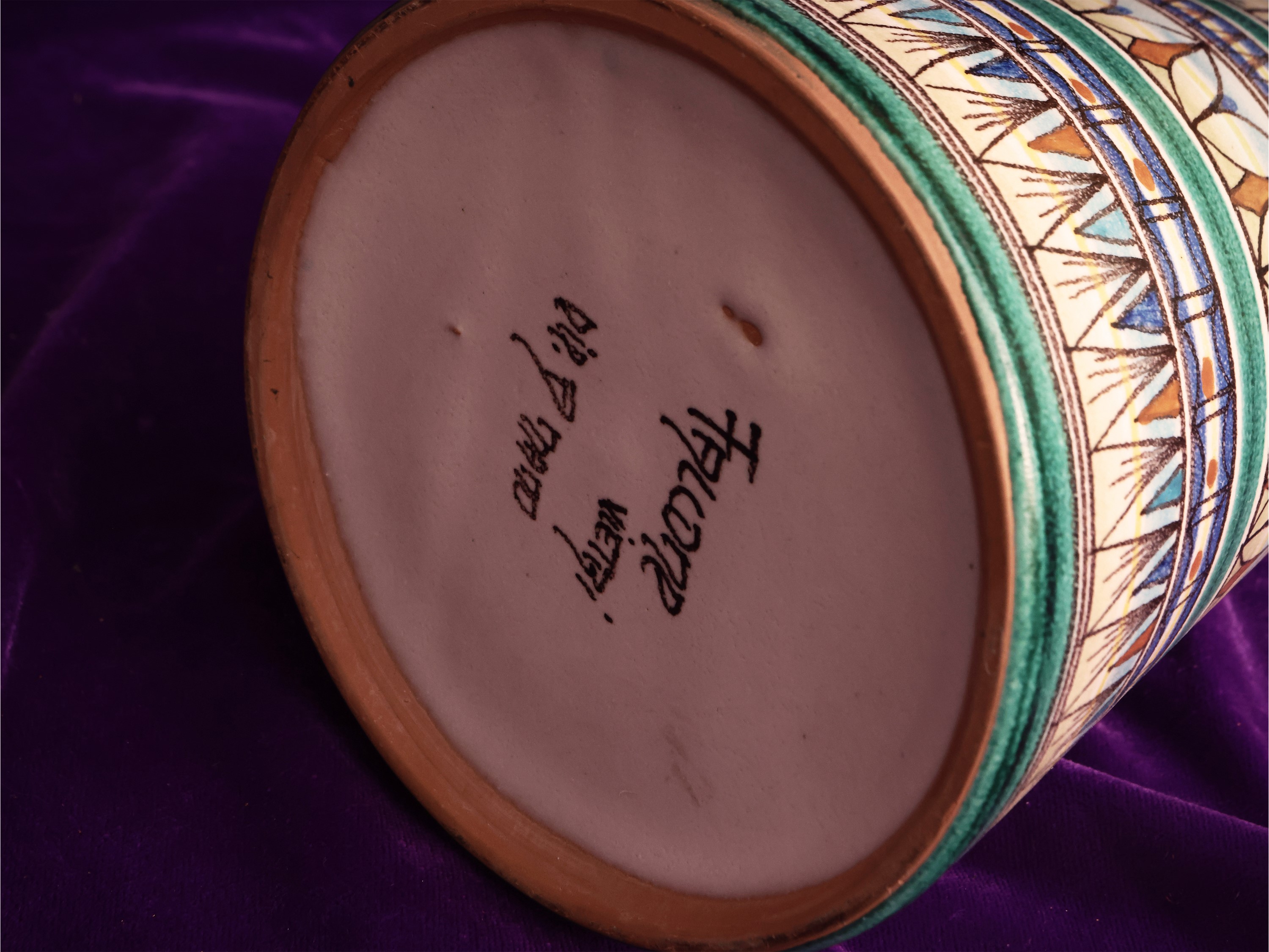 Vaso in Ceramica Policroma, Falcone Vietri
