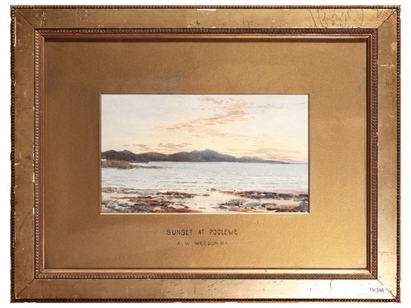 Augustus Walford Weedon - Sunset at Polewe