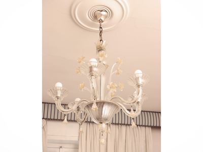 Lampadario in Vetro Incolore