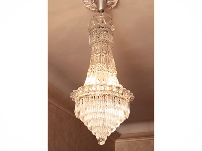 Lampadario a Paniere in Cristallo