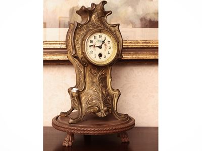 Orologio da Camino in Metallo Dorato