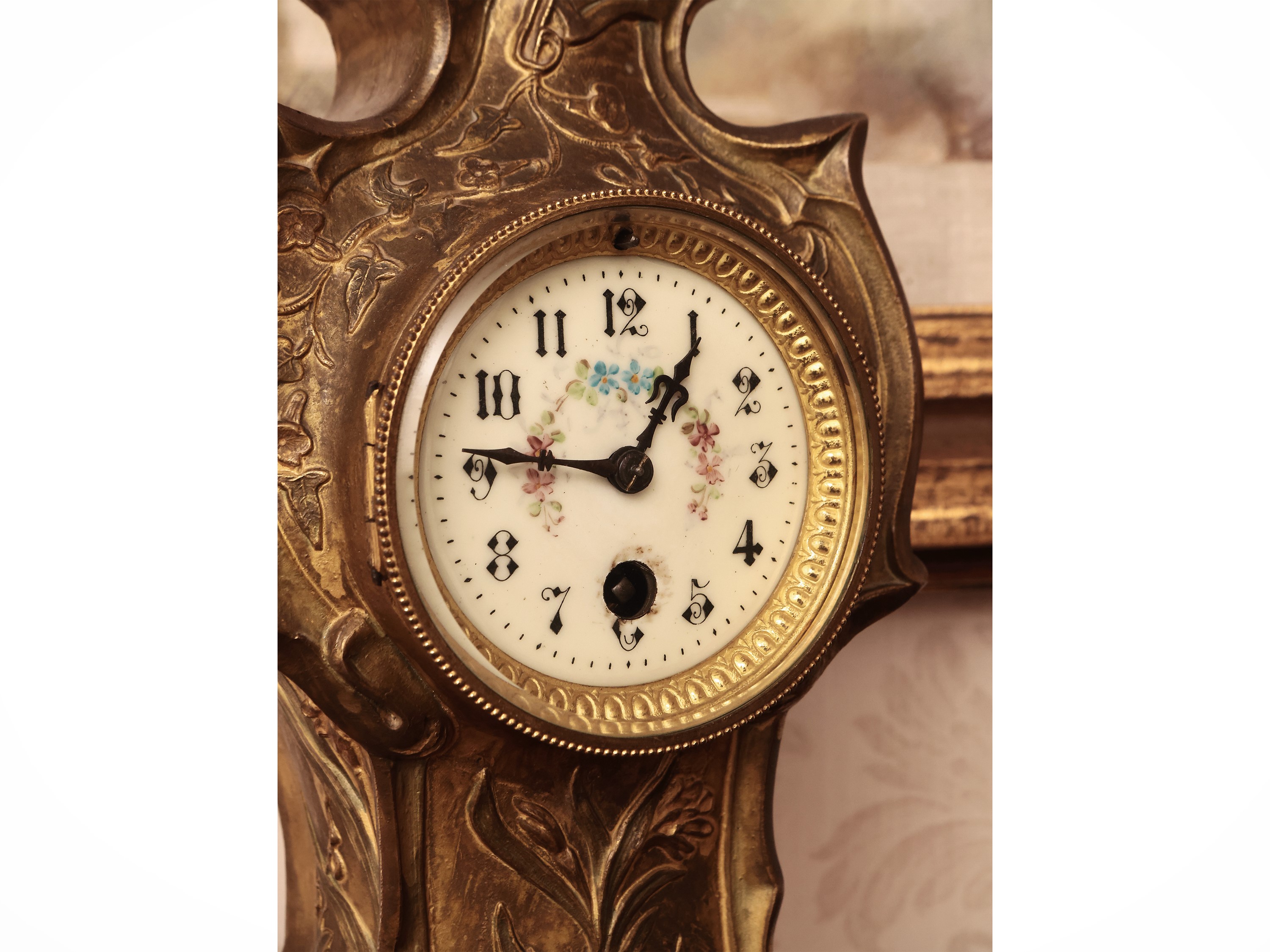 Orologio da Camino in Metallo Dorato
