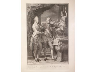 L'imperatore Giuseppe II e il Granduta di Toscana Pietro Leopoldo Si Danno la Mano 1775
