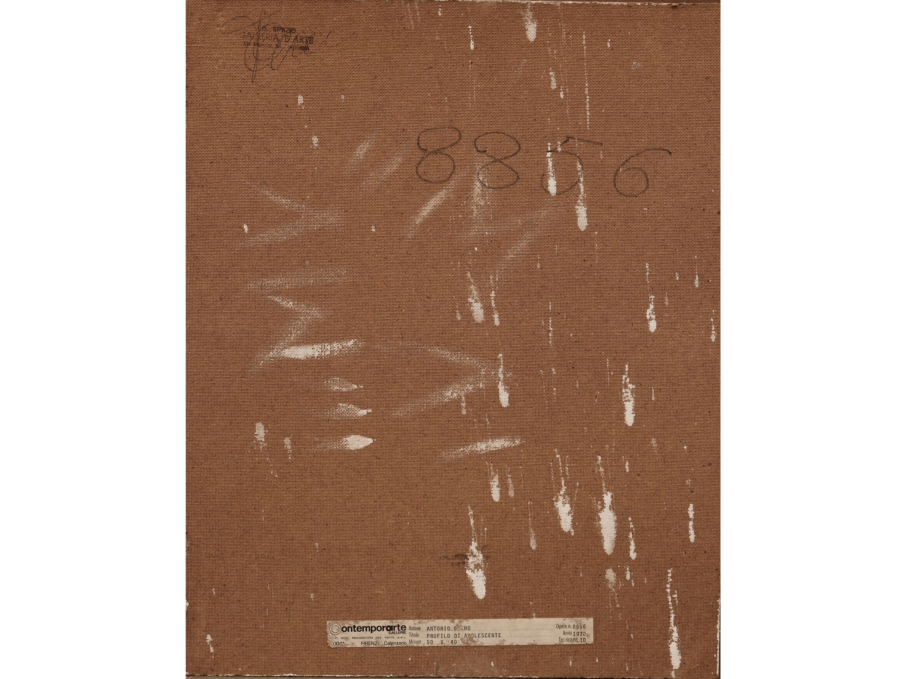 Antonio Bueno - Profilo di Adolescente, Fine Anni Sessanta