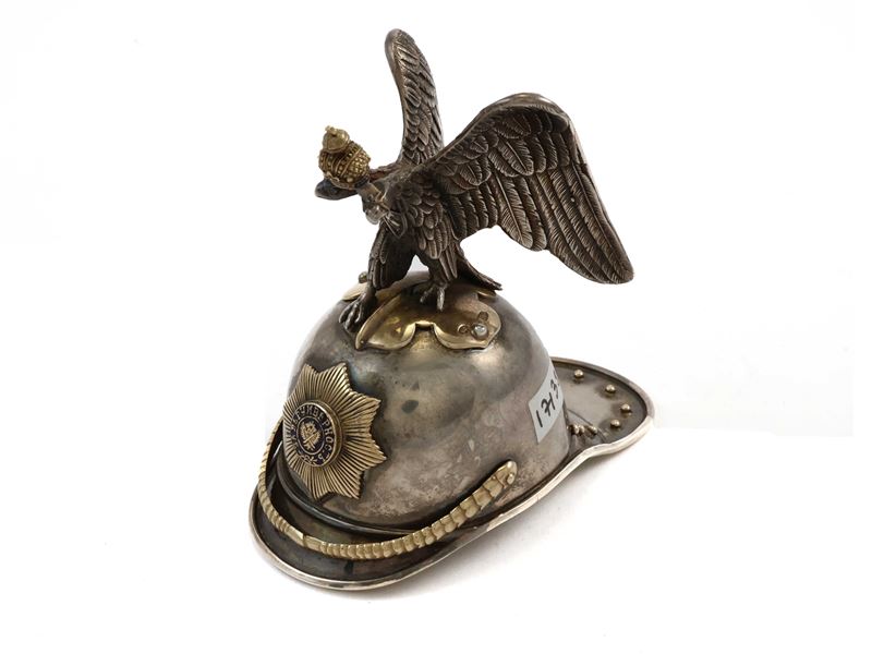 Peter Carl Fabergé - Elmo Ufficiale dei Cavalieri della Guardia Dell'imperatrice in Argento e Oro...