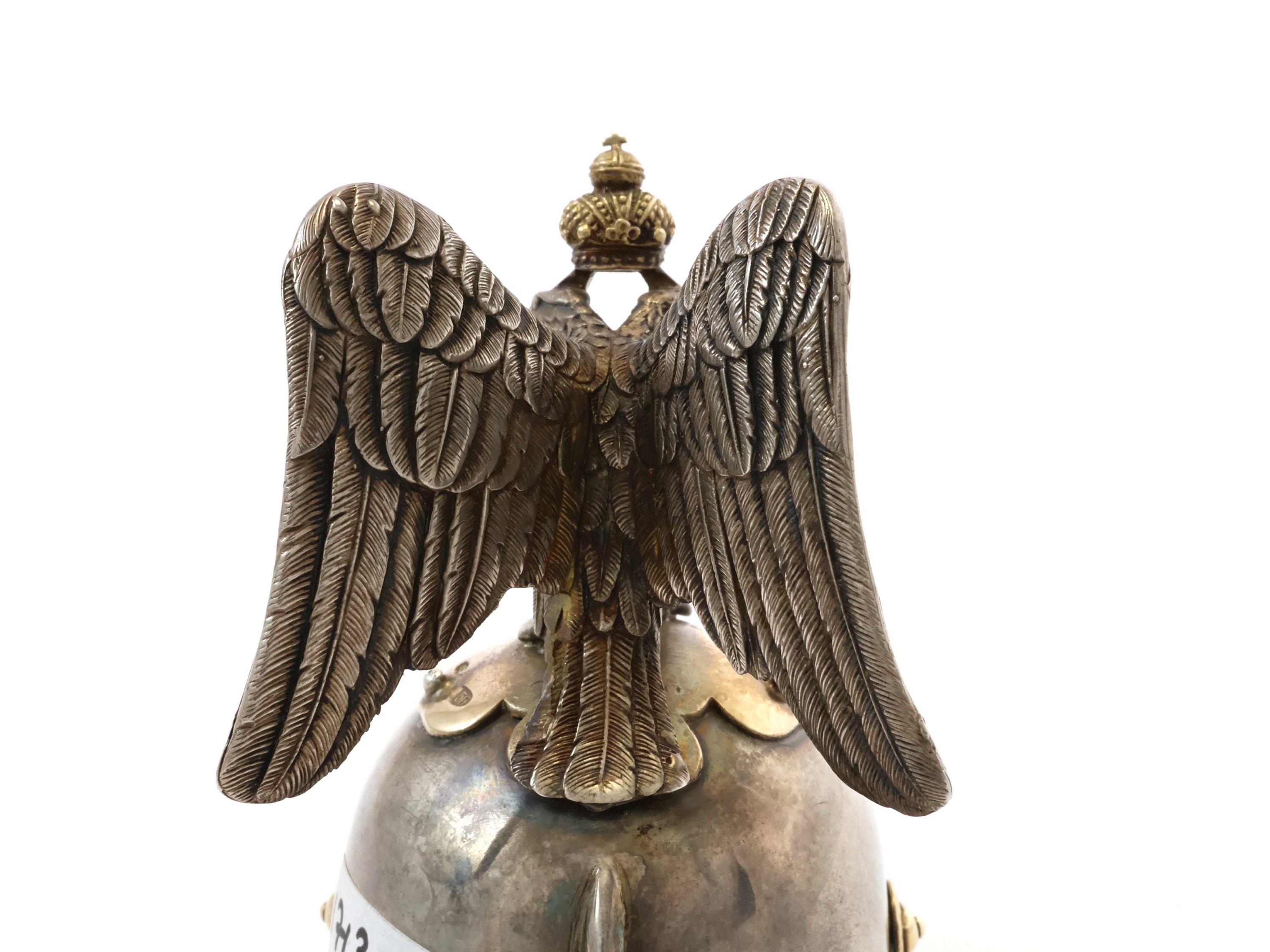 Peter Carl Fabergé - Elmo Ufficiale dei Cavalieri della Guardia Dell'imperatrice in Argento e Oro...