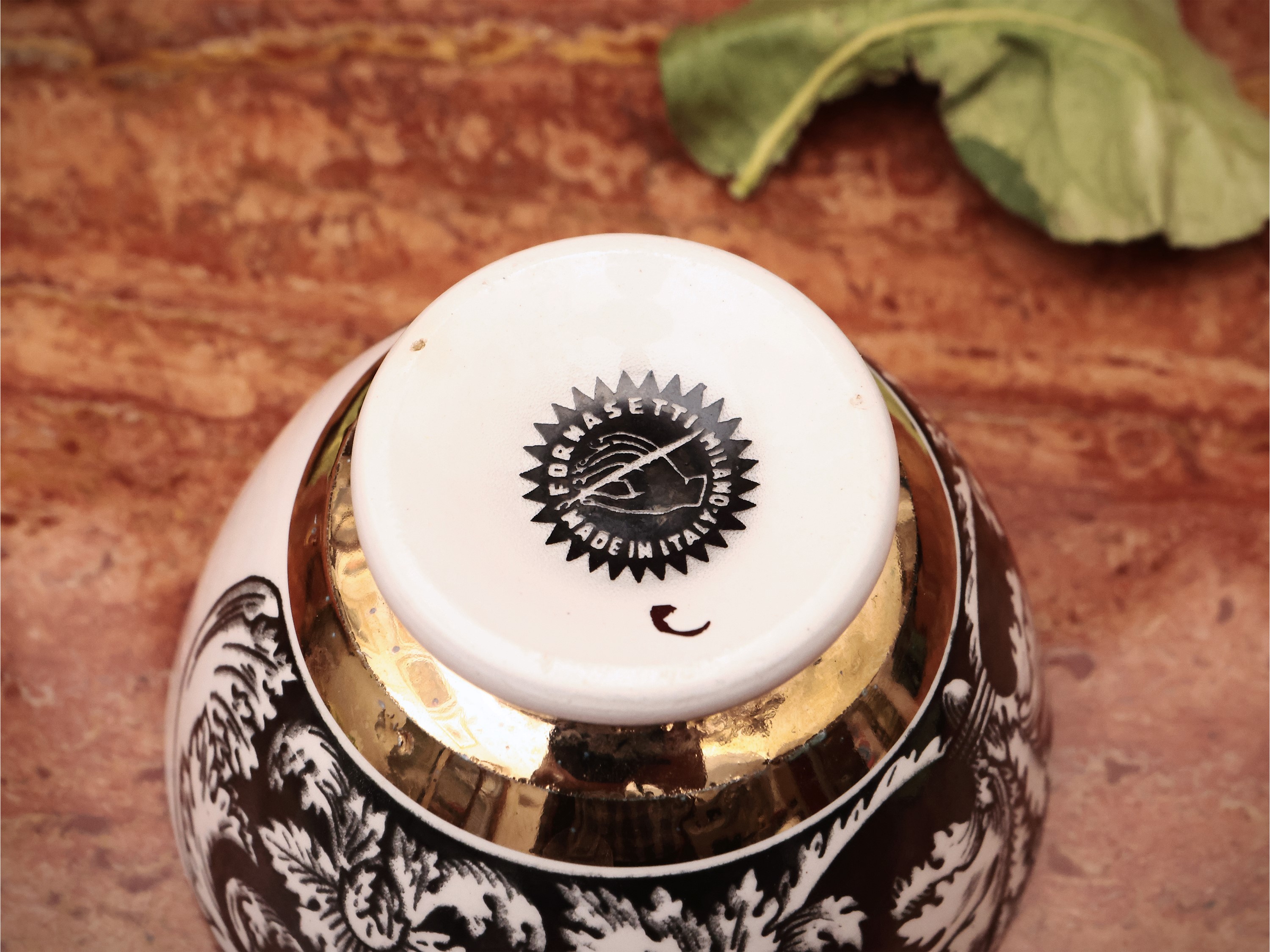 Piero Fornasetti - Serie di Cinque Coppette da Aperitivo in Ceramica Snmaltata