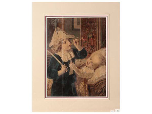 Giochi infantili  (Fine del XIX secolo)  - Asta Stampe decorative - Maison Bibelot - Casa d'Aste Firenze - Milano