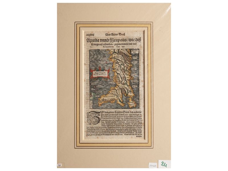 Sebastian Munster - Apulia Und Neapolis (1570 Circa)