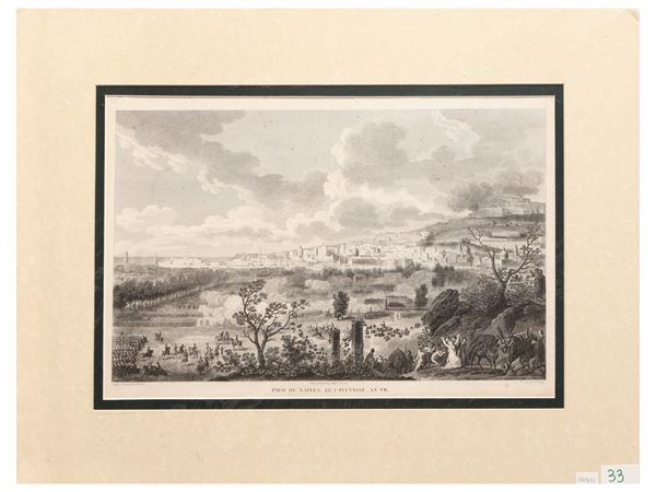 Prise de Naple, le 2 pluviose, An VII  (19th century)  - Auction Decorative Prints - Maison Bibelot - Casa d'Aste Firenze - Milano