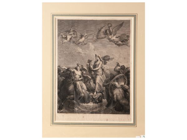 Th&#233;odore Richomme : Theis portant l'Armure d'Achille 1827  - Auction Decorative Prints - Maison Bibelot - Casa d'Aste Firenze - Milano