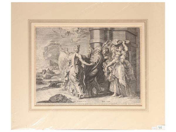 Claes Jansz Visscher - Igne et sulphure pluit supra Sodomam et Gomorham