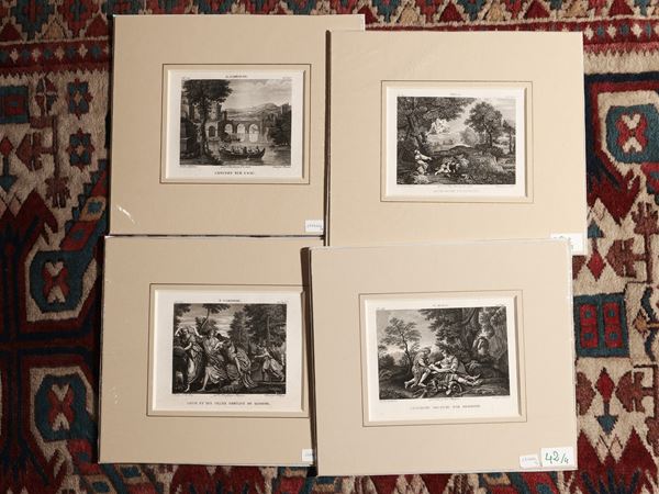 Quattro acqueforti dalla "Galerie du Musée Napoléon" Scuola Italiana