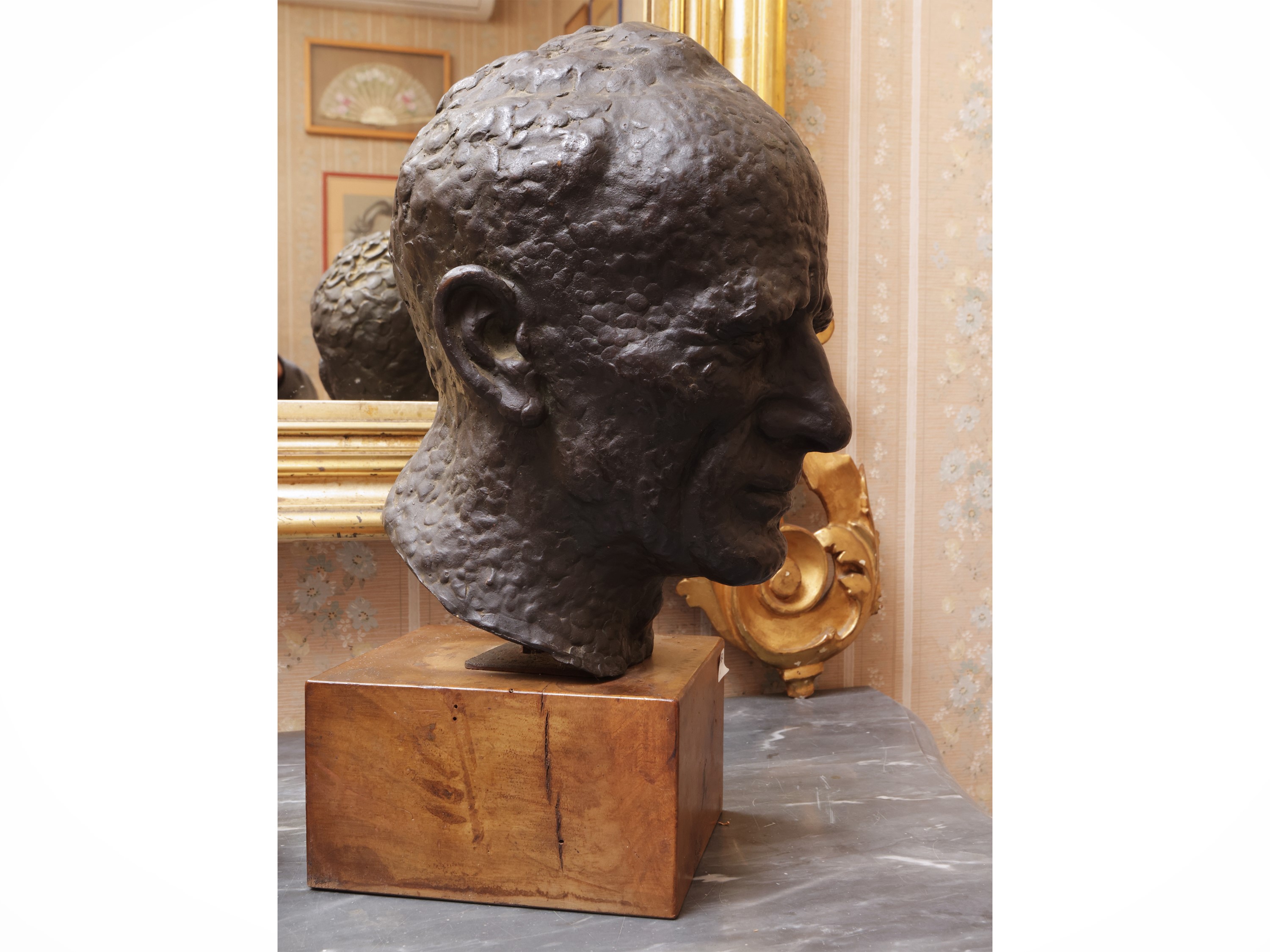 Scuola Italiana Dell'inizio del XX Secolo - Testa virile in bronzo