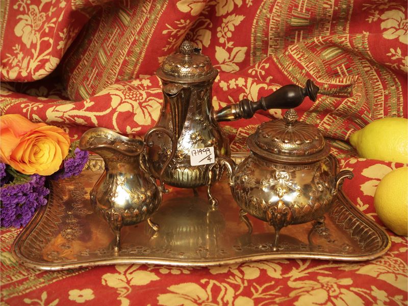 Solitaire in argento, argentiere Veyrat