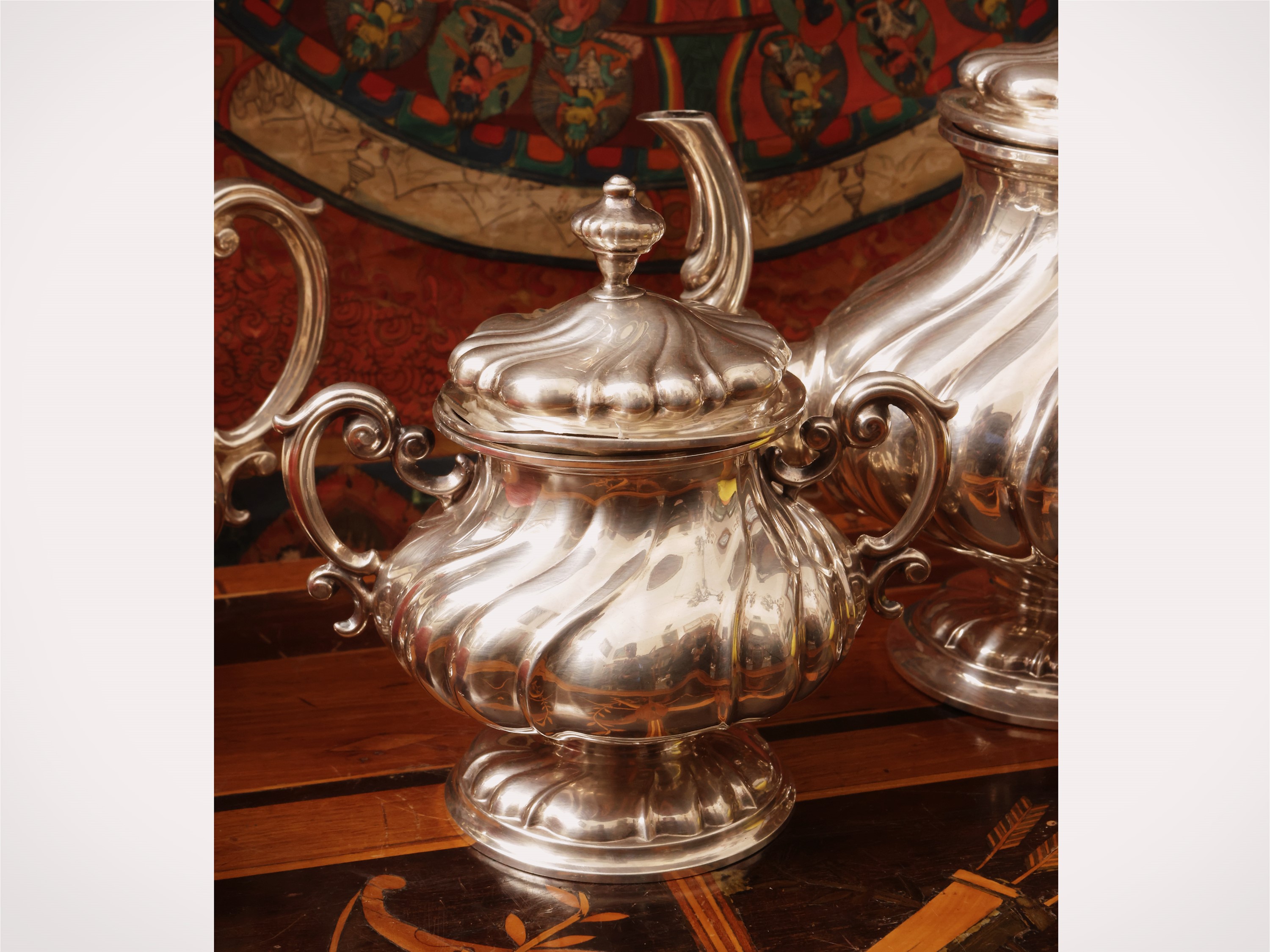 Servizio da tè e caffè in argento, Cesa Alessandria