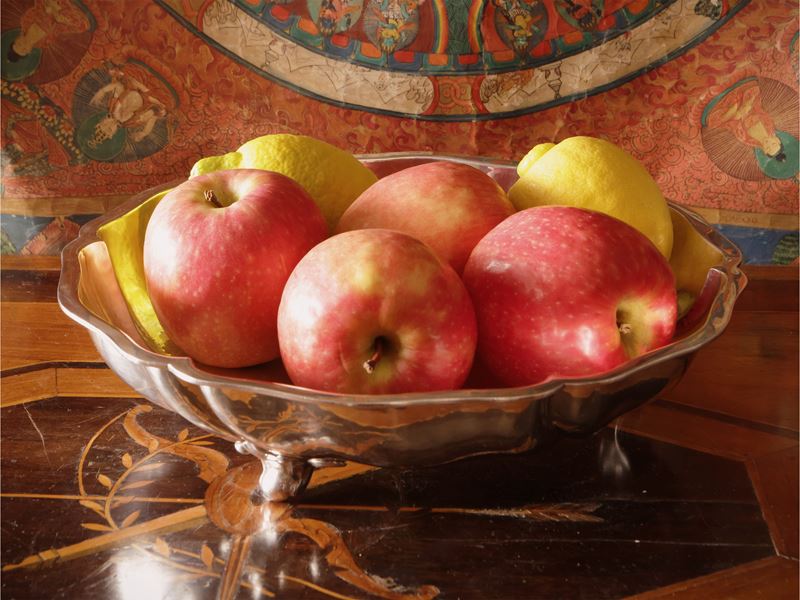 Cestino centrotavola in argento