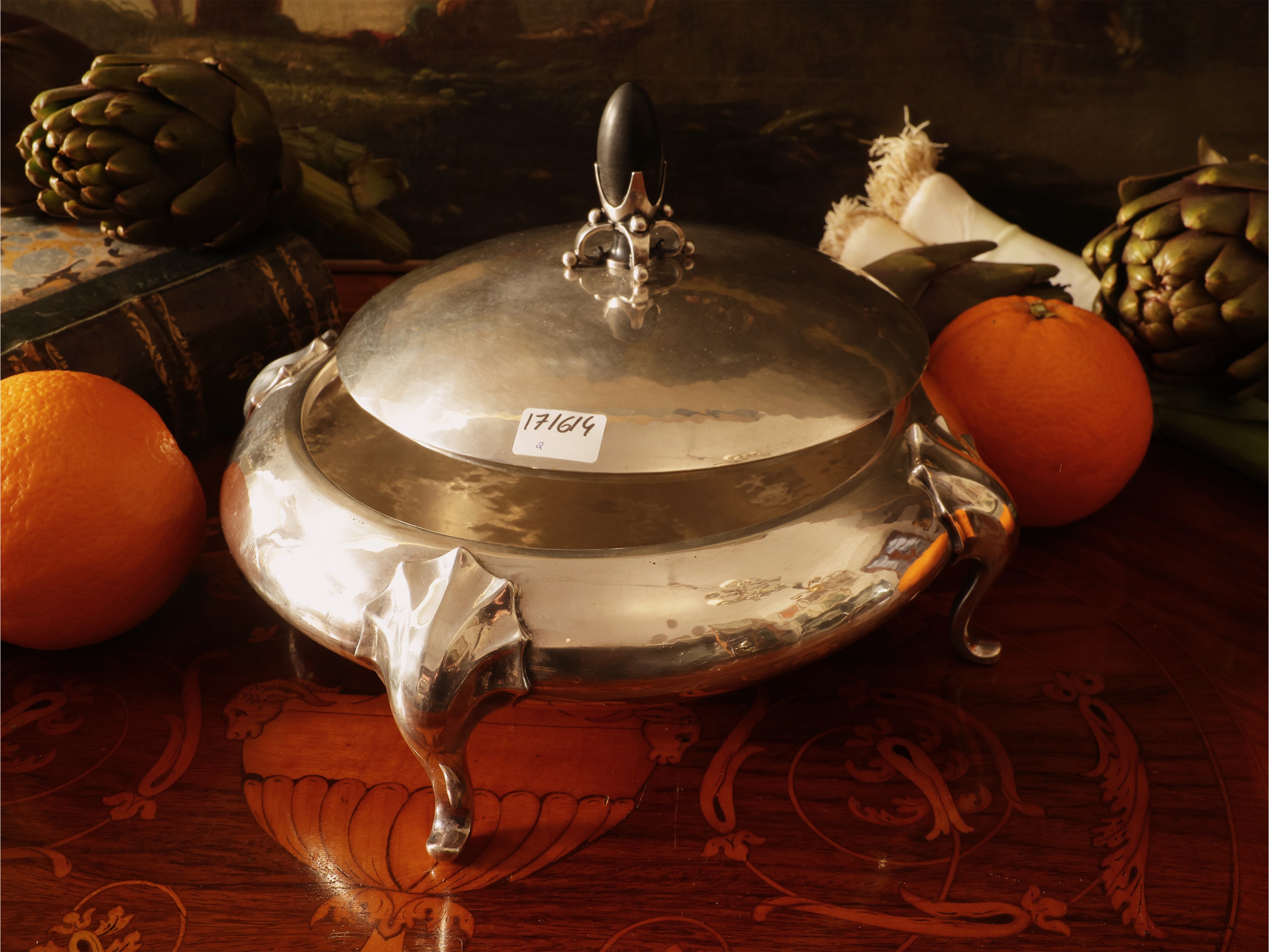 Scatola porta bonbon Art Dèco in argento, Wilhelm Schulze per BWKS