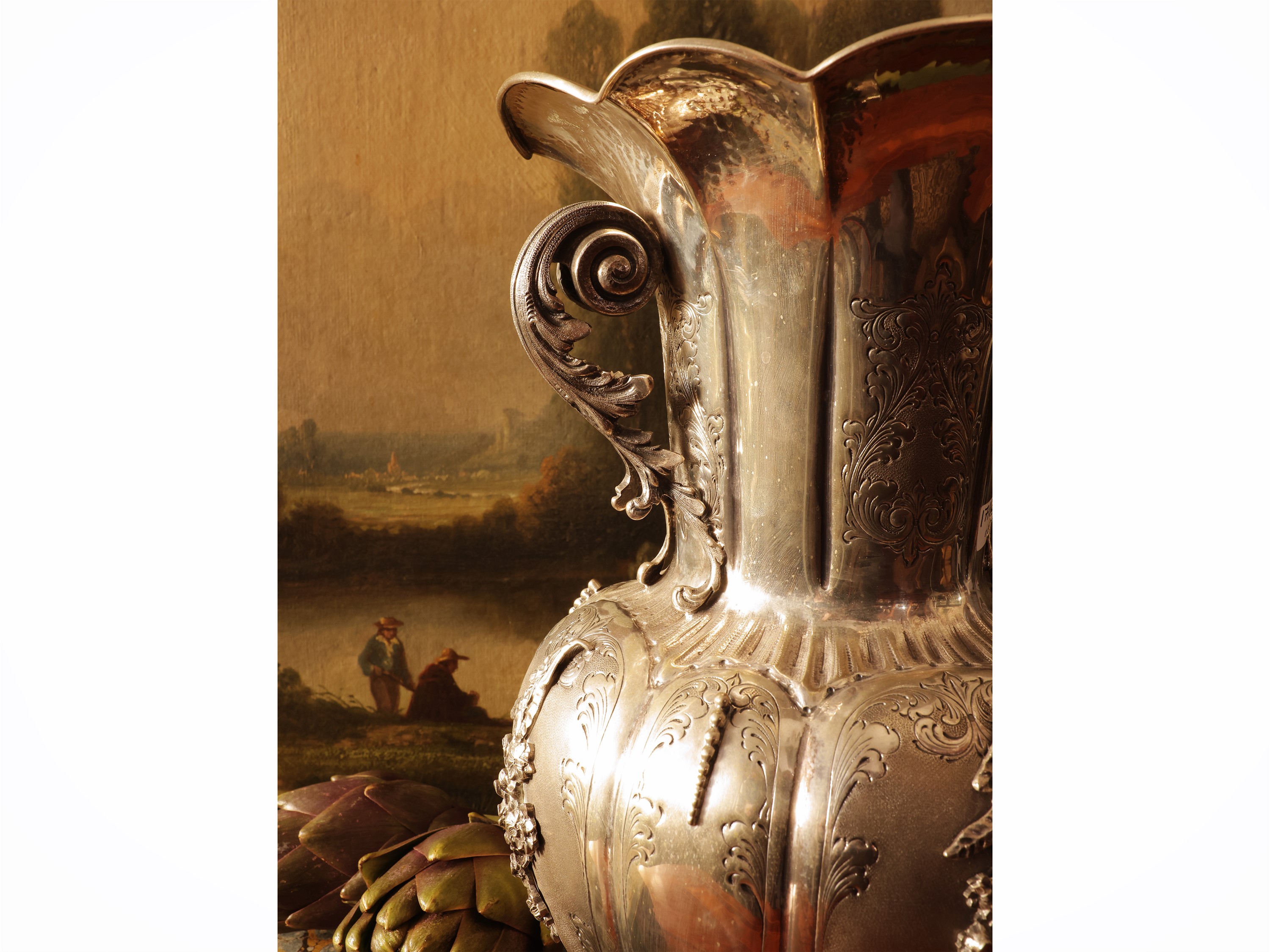 Monumentale vaso ad anfora in argento, Cesa Alessandria