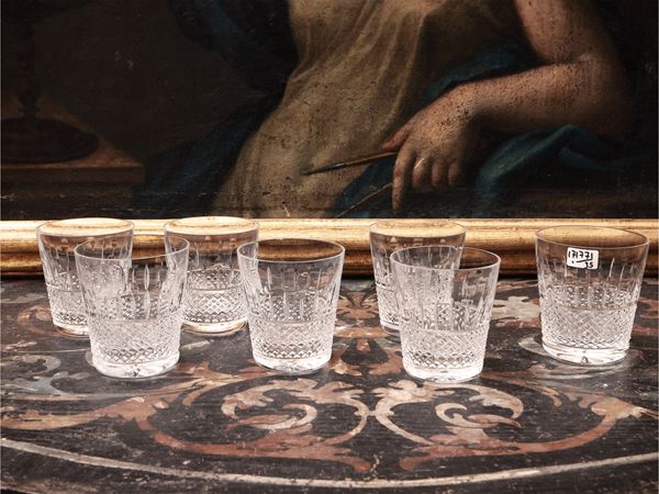 Servizio di bicchieri in cristallo molato