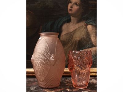 Due Vasi Art Dèco in Vetro Soffiato