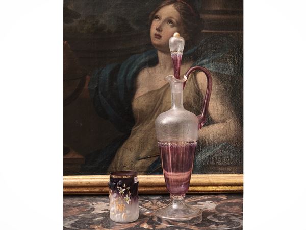 Caraffa e vasetto in vetro