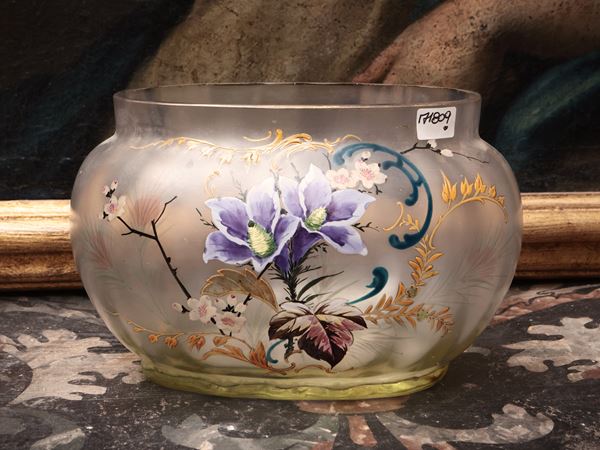 Vaso in vetro satinato