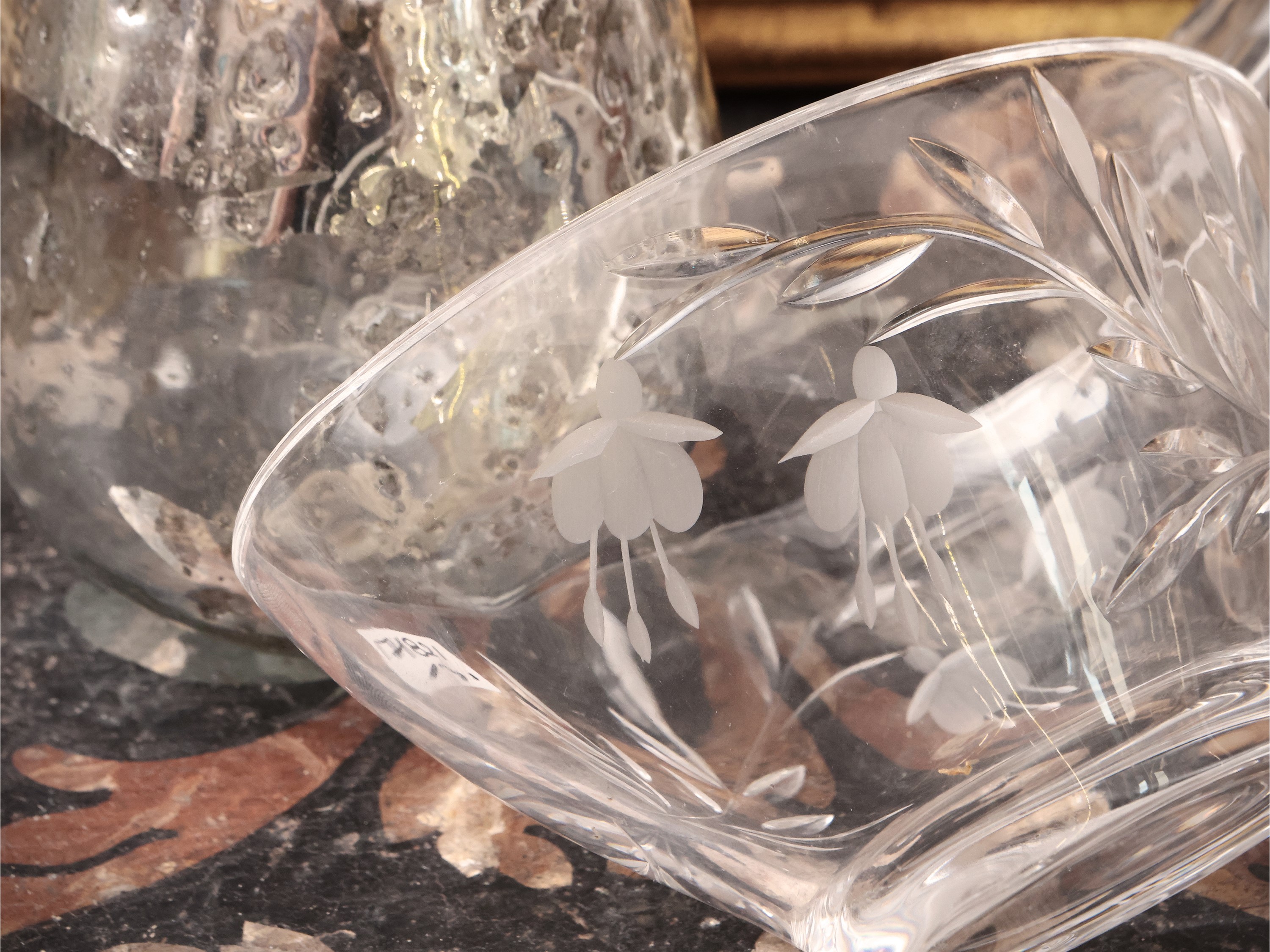Caraffa in Vetro Soffiato e Argento