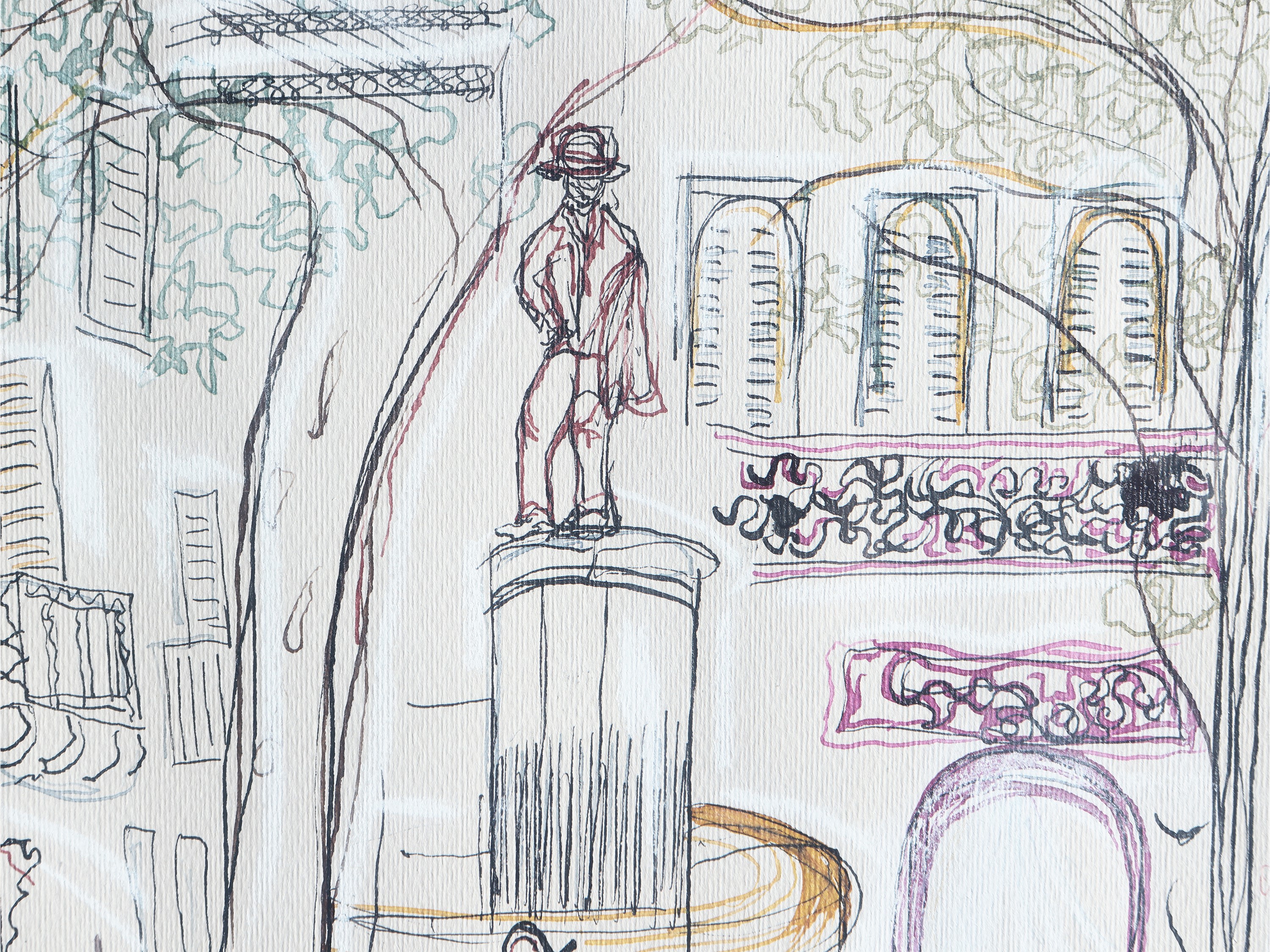 Raoul Dufy - Scorcio Parigino con Personaggi