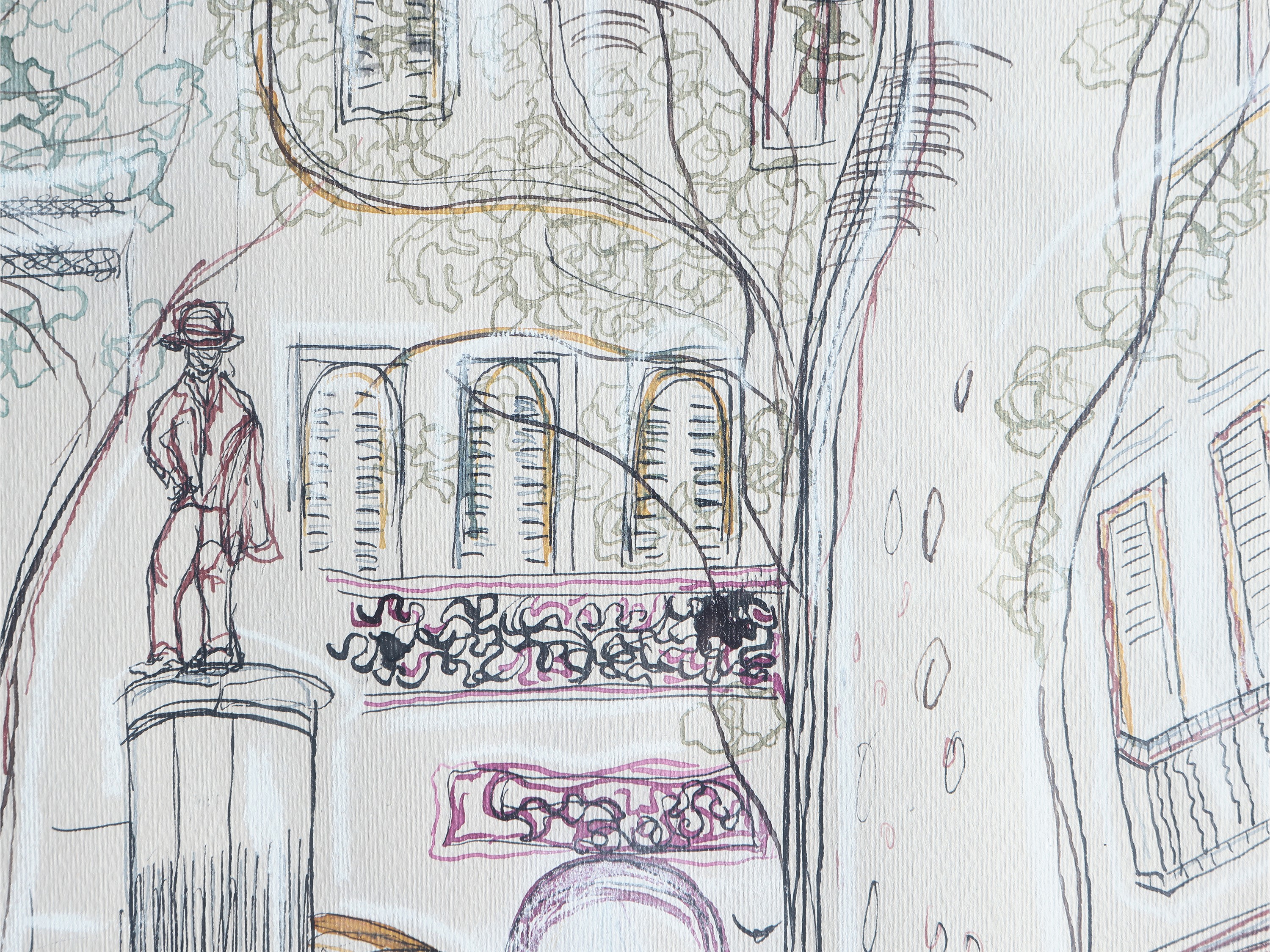 Raoul Dufy - Scorcio Parigino con Personaggi