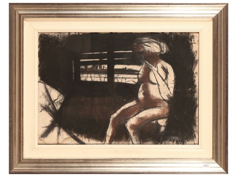 Carlo Mattioli - Composizione con Nudo Femminile, 1958