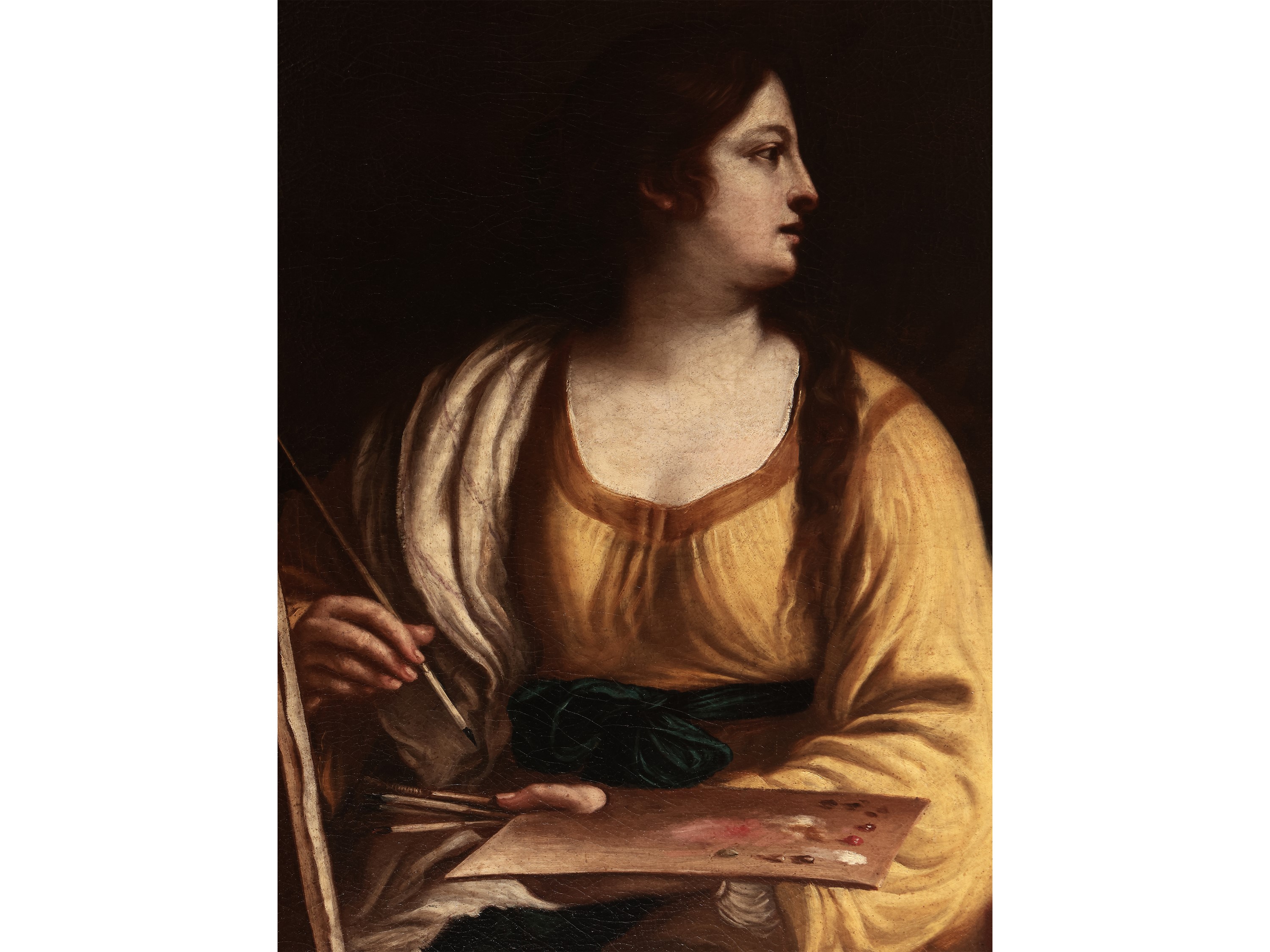 Seguace di Giovanni Francesco Barbieri, Detto Guercino - Allegoria della Scultura e della Pittura