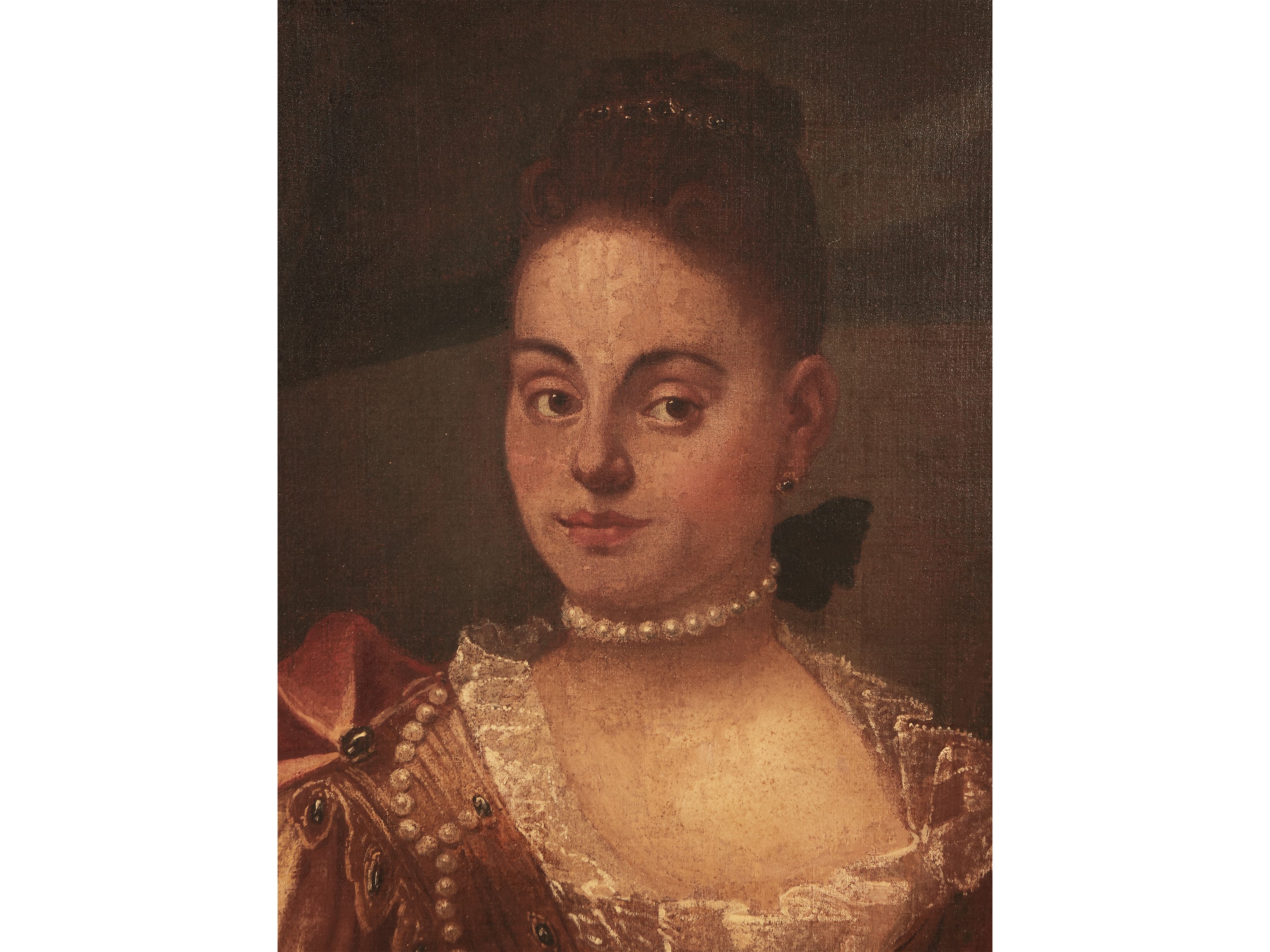 Scuola Italiana del XVIII Secolo - Ritratto di Gentildonna in Veste di Flora