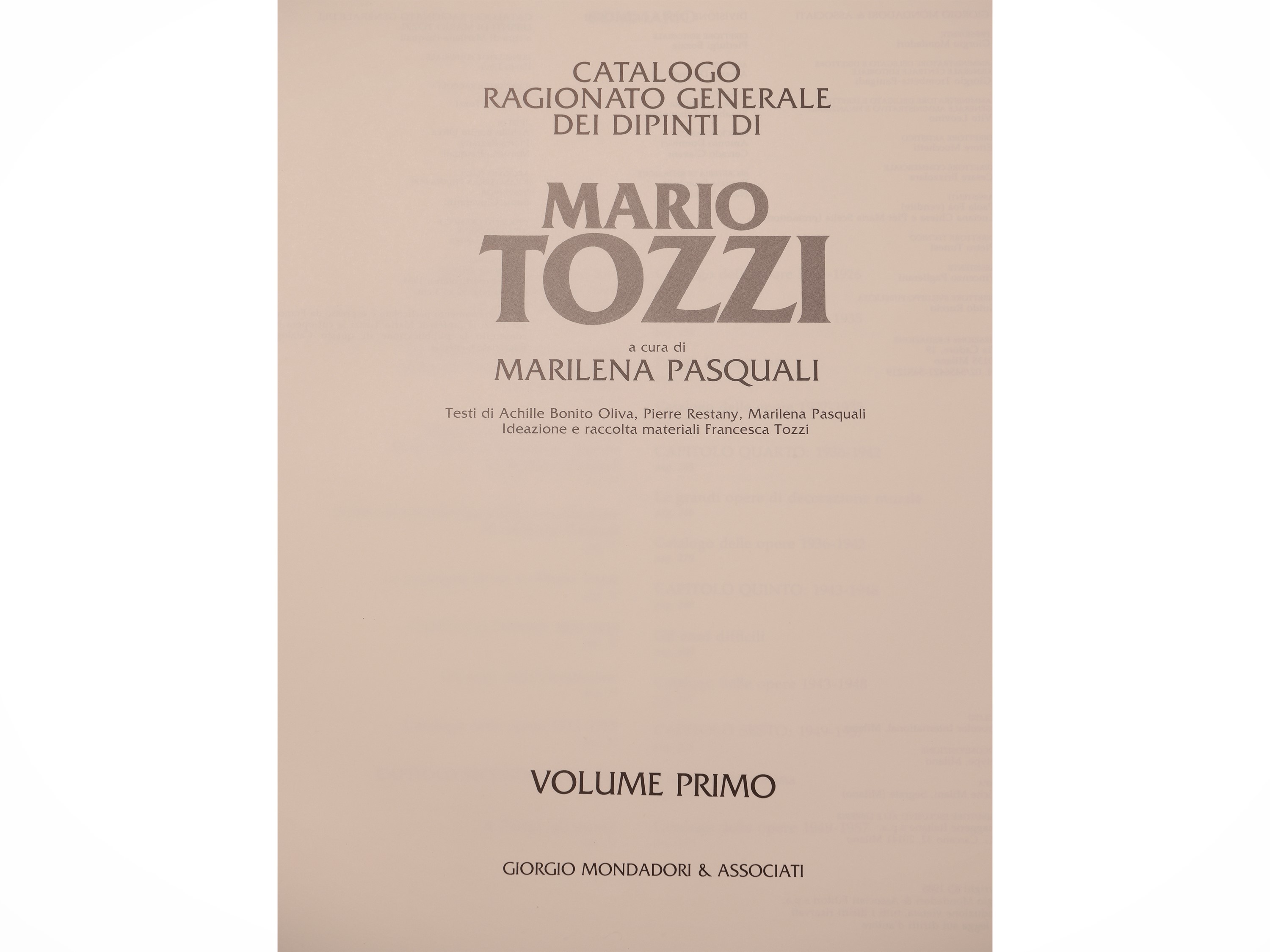 Catalogo Generale Ragionato dei Dipinti di Mario Tozzi