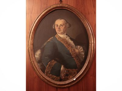Ritratto di Gentiluomo in Giacca Azzurra e Merletti