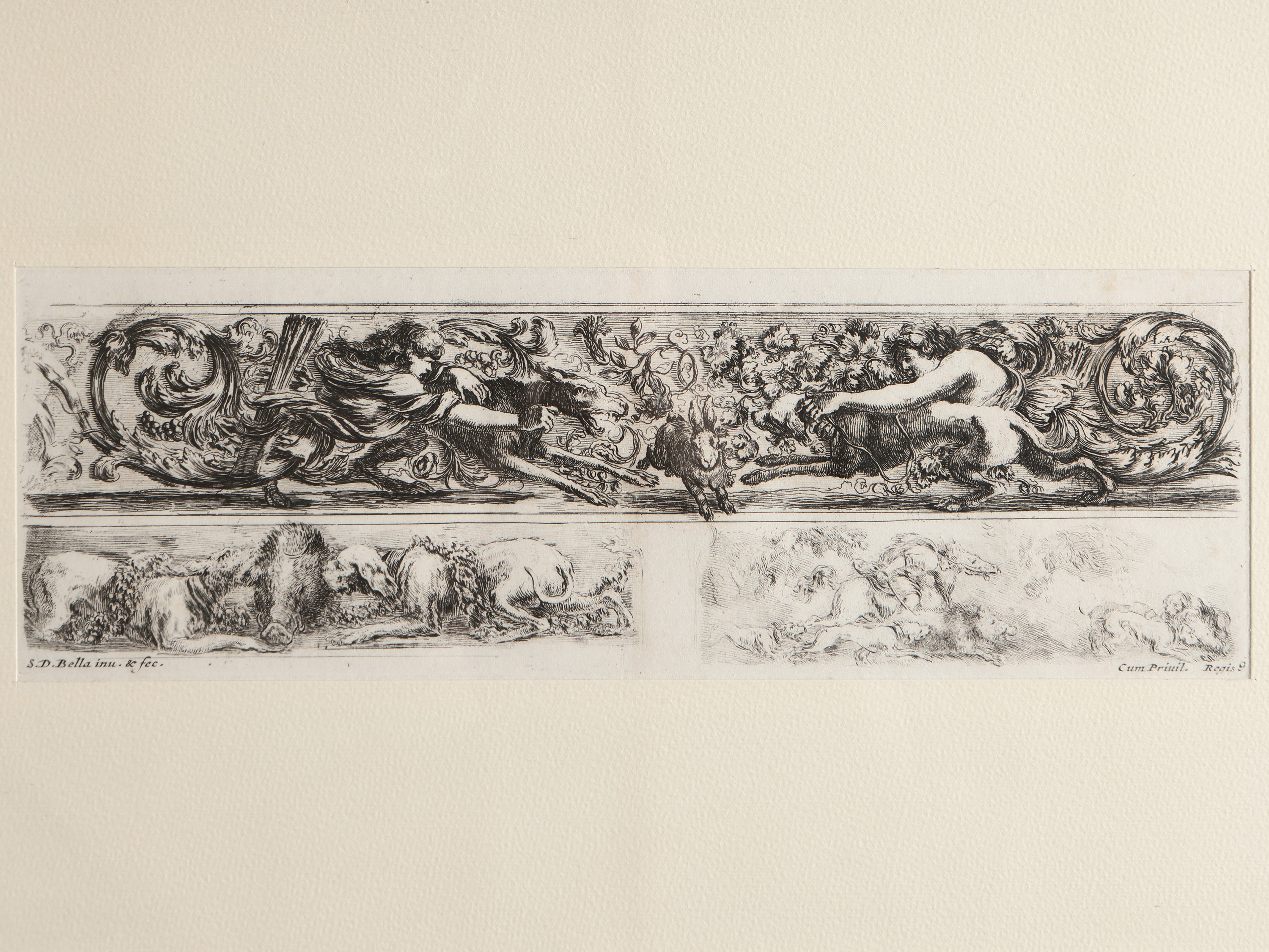Stefano della Bella - Scene di caccia tratte da Ornamenti di fregi e fogliami (1645 circa)
