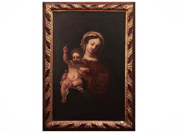 Scuola emiliana del XVII secolo - Madonna and Child