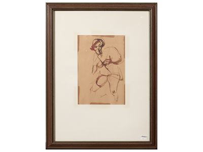 Figura - tecnica mista su carta